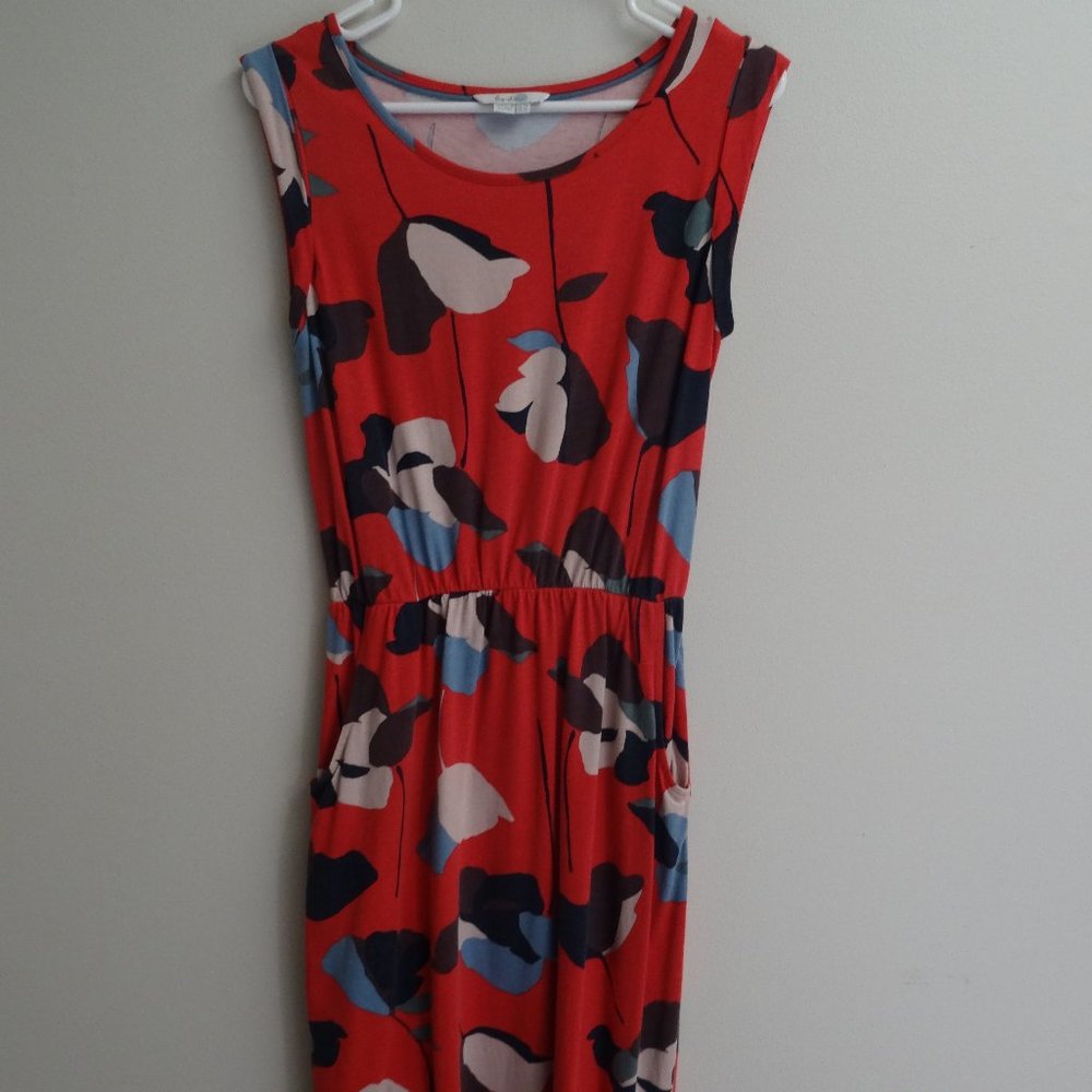 Boden Blackberry Red Poppy Dress 6L